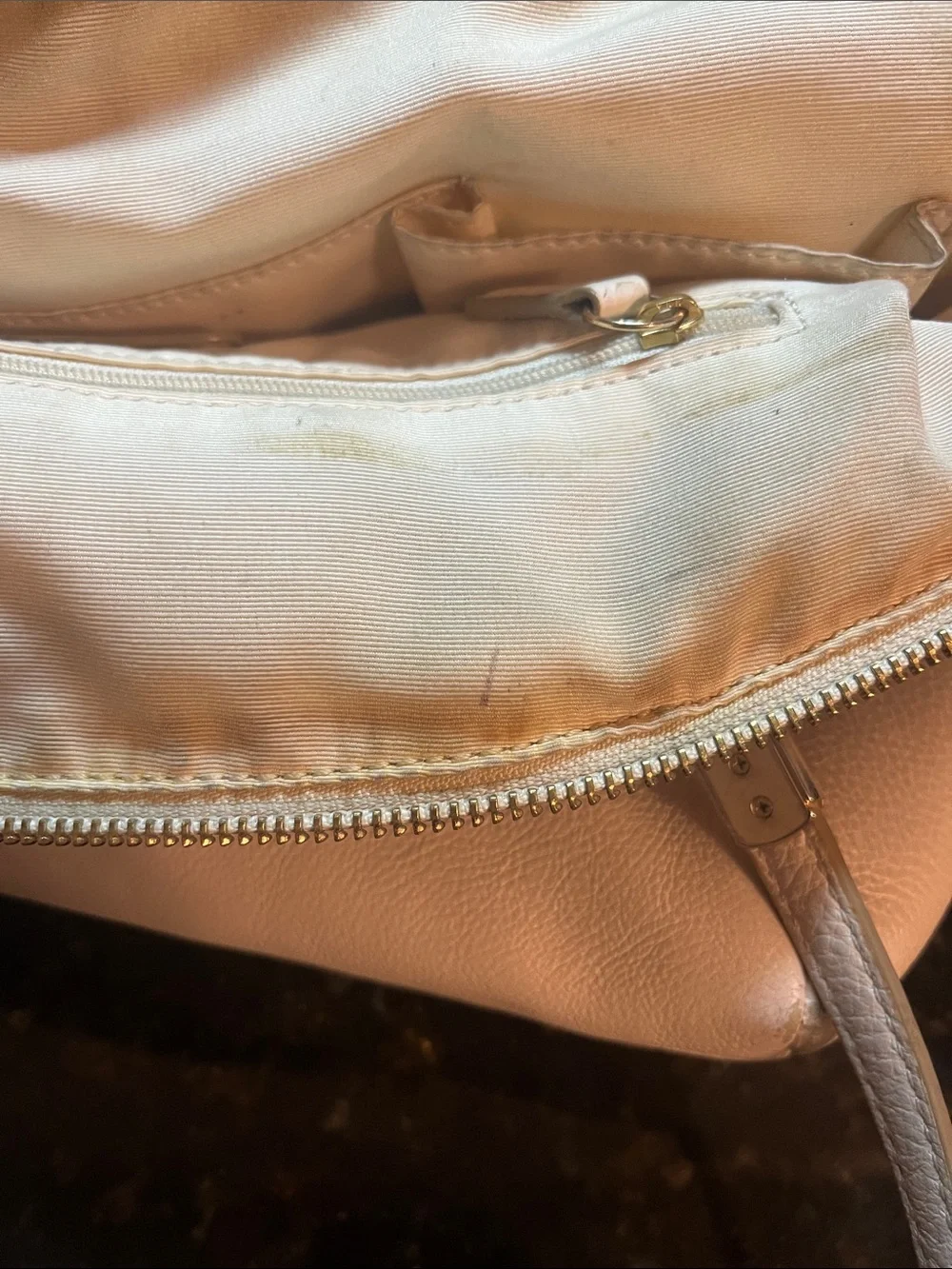 Coach White Pebbled Leather Tote with Removable Strap